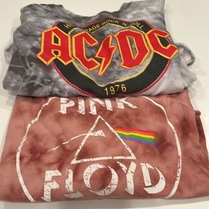 Rock bundle trendy T shirts -pink floyd and ACDC